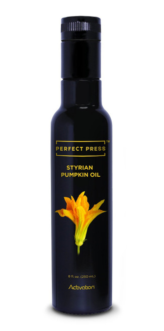 Styrian Pumpkin Oil- Perfect Press- Activation Products- Powerful Anti-Oxidant - Prostate, Bladder, and Kidney Health Benefits - Vegan - Organic (250ml)