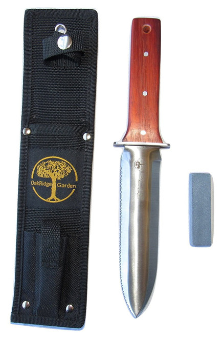 OakRidge Garden Tools Hori Hori Knife with Whetstone Dual Gardening Knife and Hand Weeder By Oakridge Garden Tools KTK-MR0016C