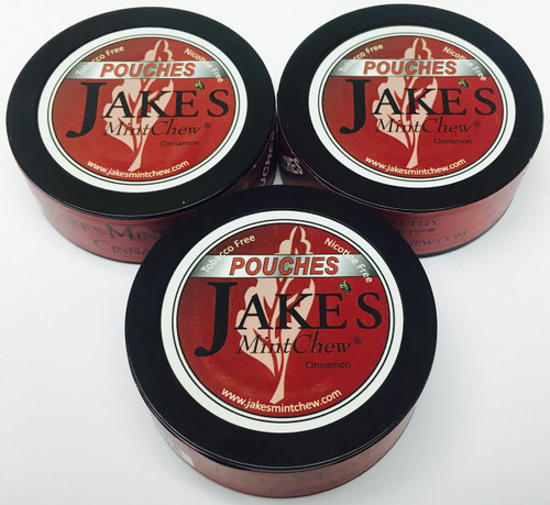 Jake's Mint Chew - CINNAMON - 3 Pack-"POUCHES"
