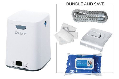 SoClean SoClean 2 CPAP Cleaner and Sanitizing Machine with ResMed S9 Heated Hose Adapter, 12 CPAP Filters, SleepDirect Hose and Mask Wipes