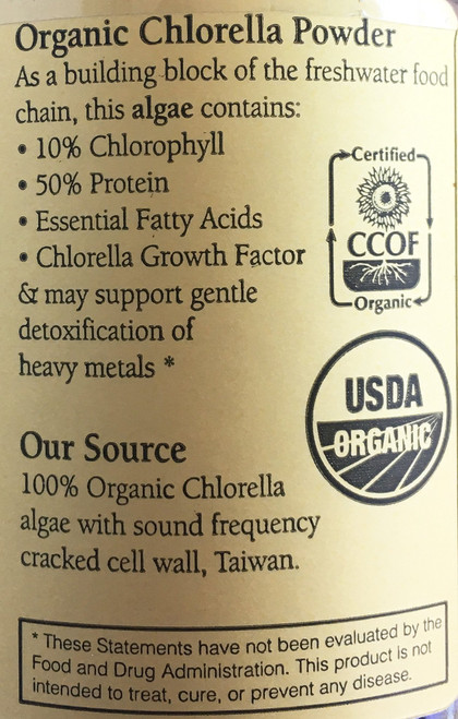 Sun Potion Organic Chlorella Powder - 111g Jar - Sun Potion