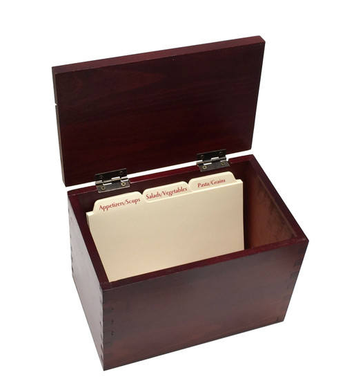 MeadowSweet Kitchens Wooden Recipe Card Box