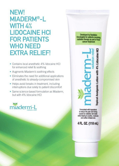 Miaderm Miaderm-L Radiation Relief Lotion with 4% Lidocaine 4 Oz