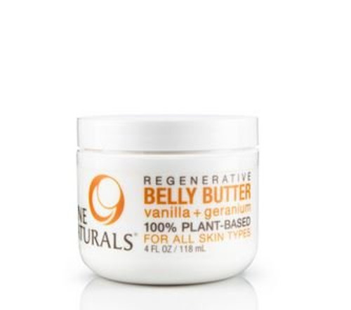 Nine Naturals Nine Naturals Vanilla + Geranium Regenerative Pregnancy Belly Butter 4 oz