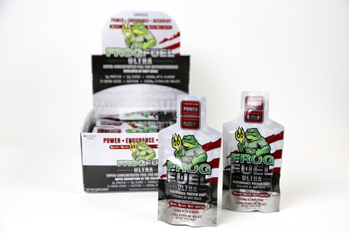 FrogFuel FrogFuel Ultra Energy Liquid Protein Shot with Carbohydrates and Electrolytes - Mixed Berry-24 1.2oz Protein Shots. Pre Workout and Endurance Shot. Clinically Proven 100% Digestibility in <15 Minutes.