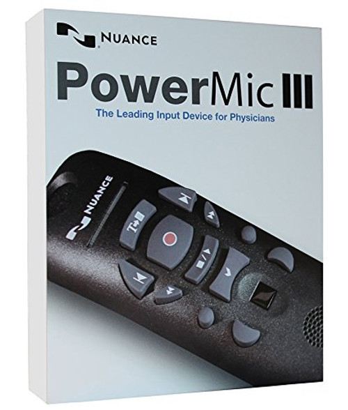 Nuance Nuance PowerMic III Speech Recognition Dictation Microphone with Cradle and 3 Foot Cord