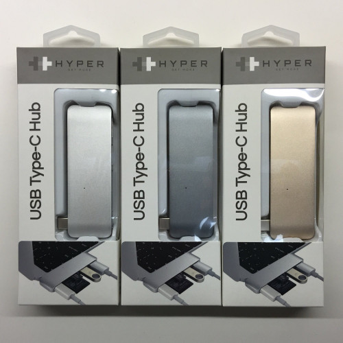 HyperDrive HyperDrive USB Type-C Hub 5-in-1 (Micro SD, SDXC, USB 3.0, USB C) for MacBook Pro & 12" MacBook - Silver