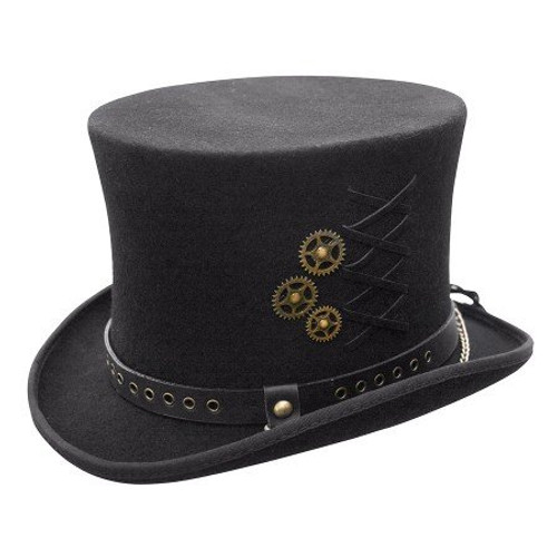 Conner Conner Hats, Australian Wool Steam-Punk Top Hat