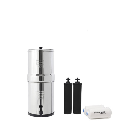 Berkey Travel Berkey Water Filter with 2 Black Berkey Filters and 2 PF2 Fluoride Filters