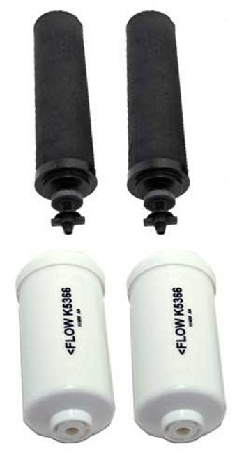 Berkey Black Berkey Replacement Filters & Fluoride Filters Combo Pack - Includes 2 Black Filters and 2 Fluoride Filters