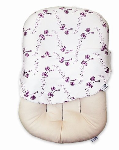 Snuggle Me Organic Snuggle Me Organic The Original Co-Sleeping Baby Bed, Infant Lounger, Portable Crib and Bassinet Mattress Pad for Newborn to 6 Months - WHISPER