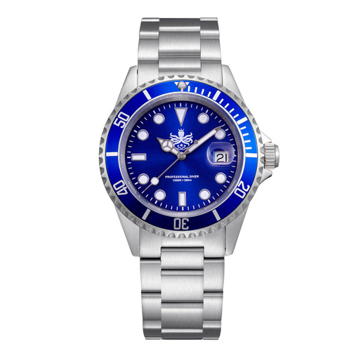 Phoibos Men's PX002B 300M Dive Watch Swiss Quartz Blue Sport Watch