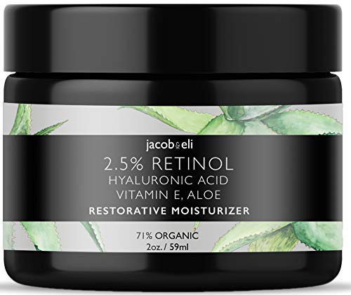 Rich Retinol Cream - Top Influencer - Organic & Vegan - Luxury Quality Moisturizer for Face & Eye Packed with Organic Retinol, Vitamin E, Jojoba Oil, Hyaluronic Acid, Shea Butter, Organic Aloe & More.