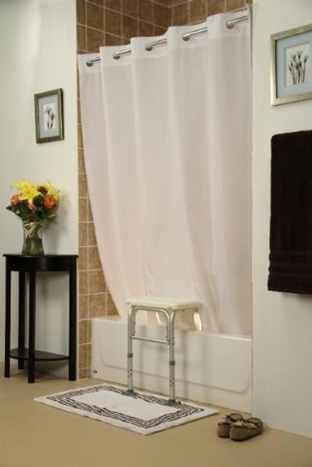 Simplicity Transfer Bench Shower Curtain (Color=White)
