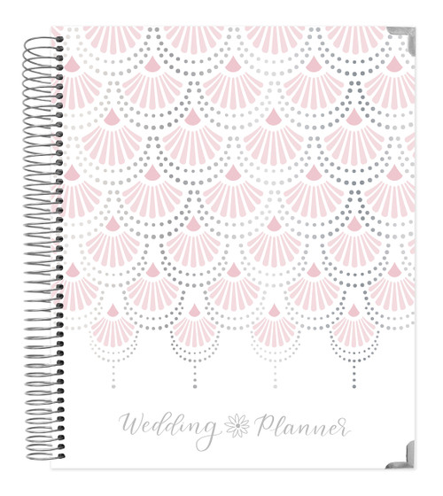 Bloom Daily Planners Undated Wedding Planner - Hard Cover Wedding Day Planner & Organizer - 9" x 11" - Silver Foil
