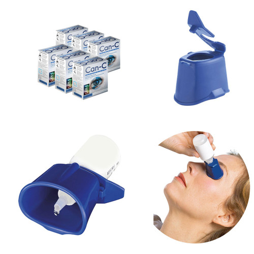 Can-C Eye Drops 6 Pack 12 x 5ml Vials with Eye Drop Guide Bundle