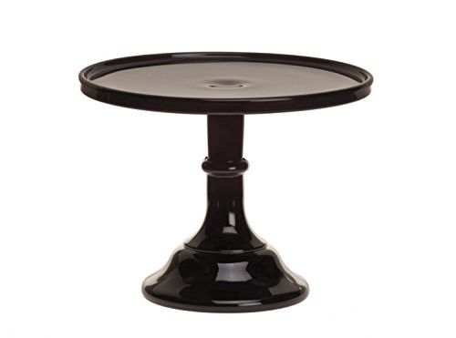 Mosser Glass Black Rasperry Pedestal Glass Cake Stand Cake Plate - 9 Inches