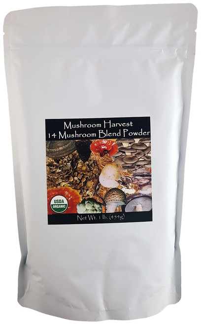 14 Mushroom Blend Powder Certified Organic 1lb.