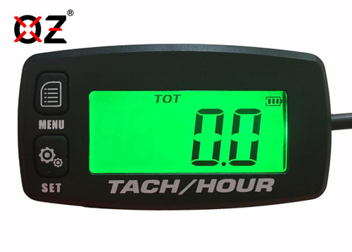 OZ-USA Tach Hour Meter tachometer RPM backlit display motorcycle atv dirtbike buggy outboard mototcycle boat works with all gas powered engines