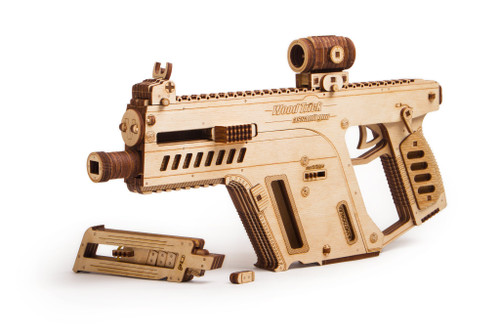 Wood Trick Assault Rifle Gun Wooden Model - Toy Gun, Guns for Kids - 3D Wooden Puzzle Mechanical Model to Build, Assembly Model, Brain Teaser for Adults and Kids