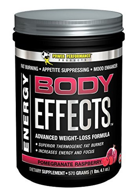 Power Performance Products Body Effects Pre Workout Supplement - Ultimate Weight Loss, Energy Boosting, Mood Enhancing, Muscle-Defining Supplement - Pomegranate Raspberry 570 grams (1lbs 4.1 oz)