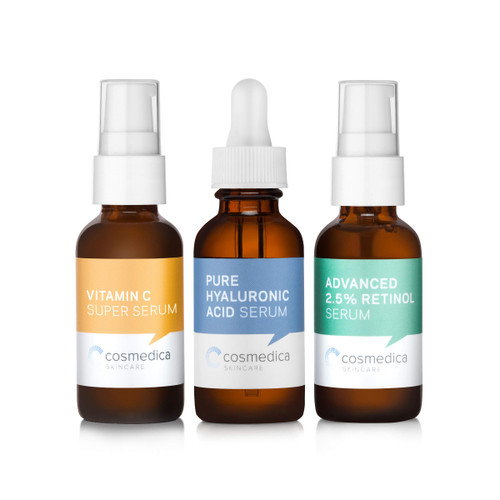 Trio Set Value Vitamin C Super Serum Retinol Serum 2.5% Hyaluronic Acid Serum