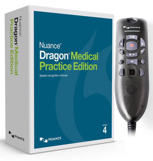 Nuance Dragon Medical Practice Edition 4 with Powermic III for Windows (Microphone with 3 Foot Cable)