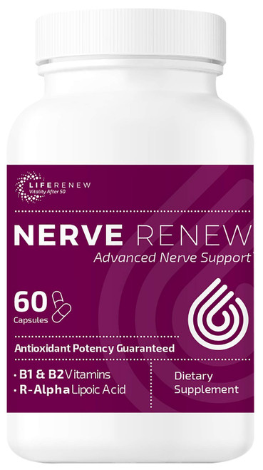 Life Renew: Nerve Renew Advanced Nerve Support - Alternative Nerve Pain Treatment with Alpha Lipoic Acid and Vitamin B Complex - Dietary Supplement - 60 Capsules - Antioxidant Potency Guaranteed