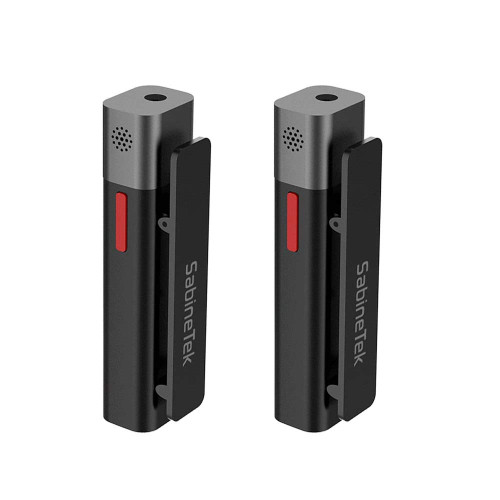 Wireless Microphone System, SmartMike+ Rechargeable Bluetooth Lapel Mic