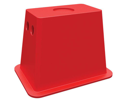 Andersen Hitches EZ-Block (Rectangle Jack Block Works with Scissor Jacks, Post Jacks, Pad Jacks) - 1 Pack, Red (3621)