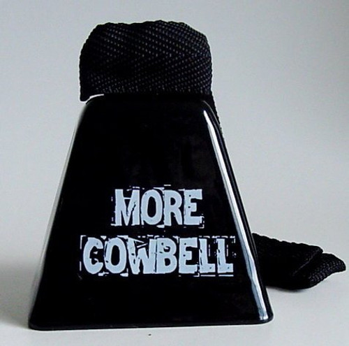 MORE Cowbell 3-1/2" high bell with printed MORE Cowbell SNL Skit