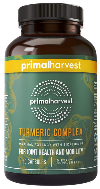 Primal Harvest - Turmeric Complex - Powerful Anti-Inflammatory Supplement - 60 Capsules - Combat Oxidative Damage, Reduce Inflammation, Support Healthy Joints