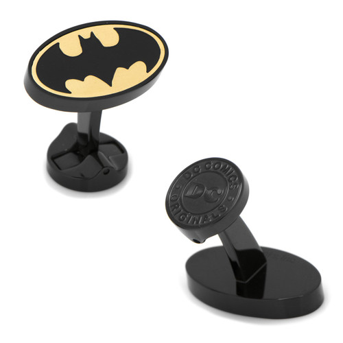 Cufflinks Stainless Steel Black and Gold Batman