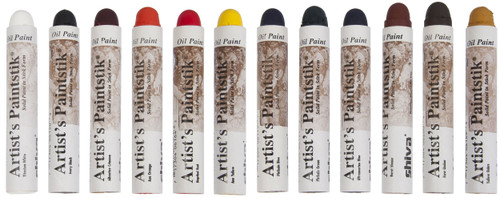 Jack Richeson 121502 Shiva Oil Paintstik, Professional Colors, Set of 12