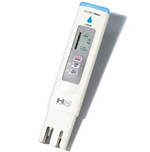 HM Digital COM-80 Electrical Conductivity and Total Dissolved Solids Hydro Tester, 0-5000 ppm TDS Range, 1 ppm Resolution, 2% Readout Accuracy