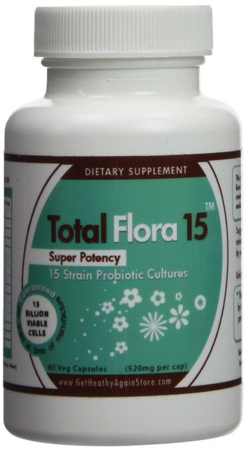 Get Healthy Again Total Flora 15 60 veg capsules (520mg per cap)