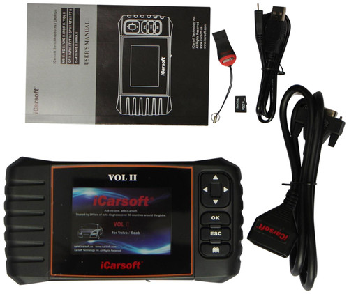 iCarsoft Volvo/SAAB OBD-II Multi Systems Scanner Tool, SRS ABS Engine oil reset, EPB i906-II, New Version