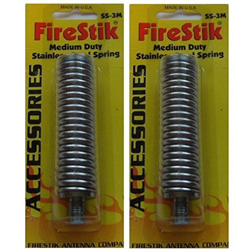 FireStik LOT OF 2 SS-3M Stainless Steel Medium Duty Antenna Spring Mount