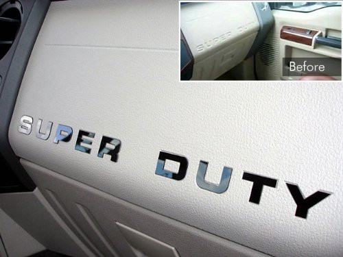 BDTrims | Dashboard Letters for Ford SUPER DUTY 2008-2016 Plastic Inserts Kit, Chrome