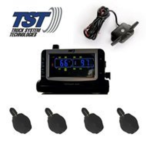 Truck Systems Technology TST 507 Tire Pressure Monitor with 4 Flow-Thru Sensors with Color Display