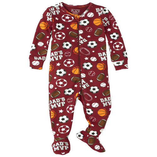The Children's Place Boys' Baby and Toddler Sports Snug Fit Cotton One Piece Pajamas