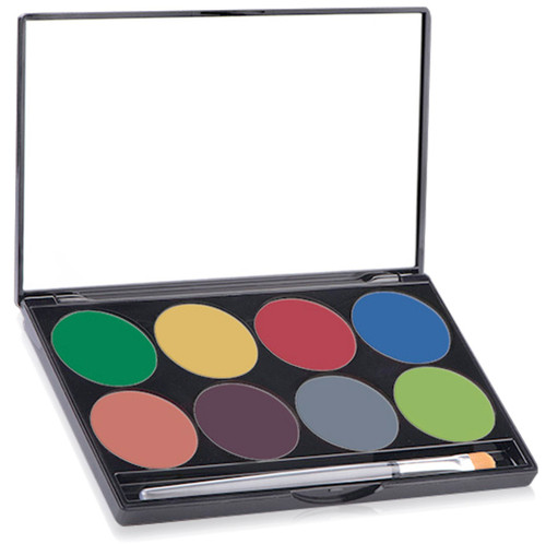 Mehron Makeup Paradise AQ Face & Body Paint 8 Color Palette (Tropical Rainbow)