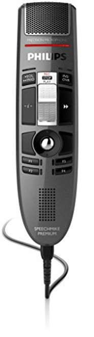 Philips LFH-3510 SpeechMike Premium USB Slide Switch Dictation Microphone, Black