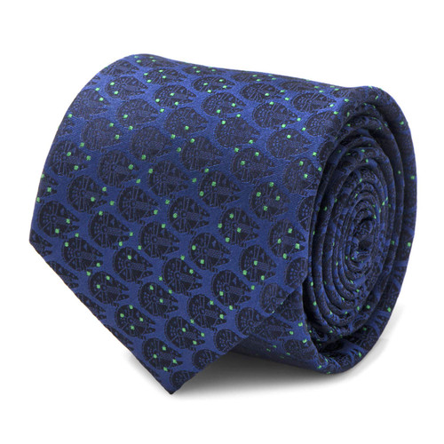 Millennium Falcon Navy Dot Mens Necktie
