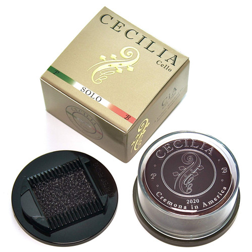 CECILIA SOLO Rosin for Cello, Rosin Specially Formulated Cello Rosin for Cello Bows with Included Rosin Spreader (Full Cake)