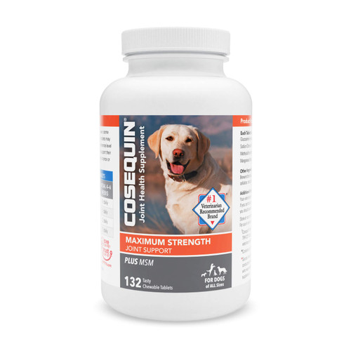 Cosequin Maximum Strength Joint Supplement Plus MSM - with Glucosamine and Chondroitin - for Dogs of All Sizes