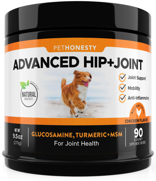 Glucosamine for Dogs - Dog Joint Supplement Support for Dogs with glucosamine Chondroitin, MSM, Turmeric - Advanced Hip and Joint Support for Dogs Chews and Pet Joint Pain Relief - 90 ct