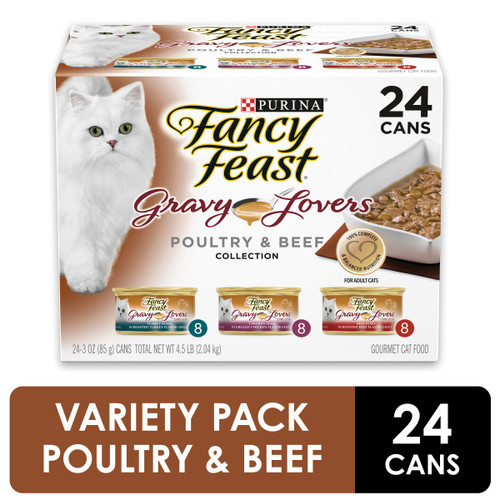 Purina Fancy Feast Gravy Lovers Poultry & Beef Feast Collection Wet Cat Food Variety Packs