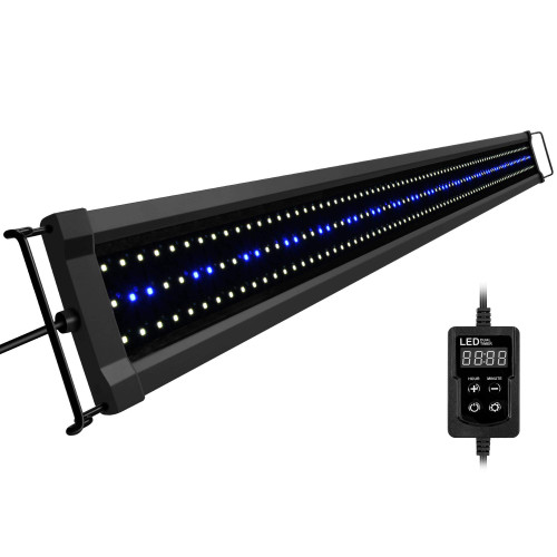 NICREW ClassicLED Gen 2 Aquarium Light, Dimmable LED Fish Tank Light with White and Blue LEDs, High Output, Dual-Channel Timer Included