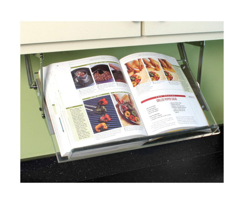 Clear Solutions Under Cabinet Mounted Cookbook Holder, Acrylic